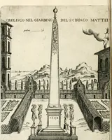 An illustration from Nova racolta degl'obelischi et colonne antiche, dellalma Citta di Roma con le sve dichiaratione (1655)