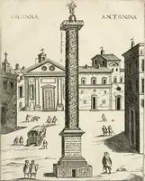 An illustration from Nova racolta degl'obelischi et colonne antiche, dellalma Citta di Roma con le sve dichiaratione (1655)