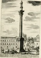 An illustration from Nova racolta degl'obelischi et colonne antiche, dellalma Citta di Roma con le sve dichiaratione (1655)