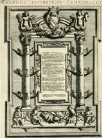 An illustration from Nova racolta degl'obelischi et colonne antiche, dellalma Citta di Roma con le sve dichiaratione (1655)