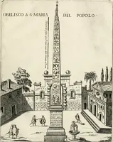 An illustration from Nova racolta degl'obelischi et colonne antiche, dellalma Citta di Roma con le sve dichiaratione (1655)