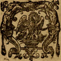 An illustration from Novi Jesu Christi Testamenti Græco Latino Germanicæ novæ editionis, pars prima : in qua una cum pietate, et verbis æternævitæ, tres linguæ, vel solæ, vel inter se collatæ unâ operâ & propemodum simul legi, & addisci compediosè à junioribus possint ... studio Eilhardi Ludbini .. (1617)