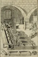An illustration from Novo teatro di machine et edificii per uarie et sicure operationi : co[n] le loro figure tagliate in rame é la dichiaratione, e dimostratione di ciascuna : opera necesaria ad architetti, e a quelli, ch[e] di tale studio si dilettano (1607)