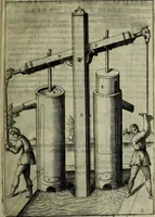 An illustration from Novo teatro di machine et edificii per uarie et sicure operationi : co[n] le loro figure tagliate in rame é la dichiaratione, e dimostratione di ciascuna : opera necesaria ad architetti, e a quelli, ch[e] di tale studio si dilettano (1607)