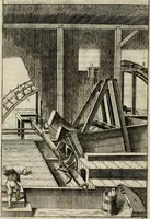 An illustration from Novo teatro di machine et edificii per uarie et sicure operationi : co[n] le loro figure tagliate in rame é la dichiaratione, e dimostratione di ciascuna : opera necesaria ad architetti, e a quelli, ch[e] di tale studio si dilettano (1607)