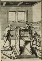 An illustration from Novo teatro di machine et edificii per uarie et sicure operationi : co[n] le loro figure tagliate in rame é la dichiaratione, e dimostratione di ciascuna : opera necesaria ad architetti, e a quelli, ch[e] di tale studio si dilettano (1607)