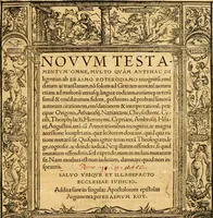 An illustration from Novum Testamentum omne, multo quàm antehac diligentius ab Erasmo Roterodamo recognitu, emedatum ac translatum ... : uná cu annotationibus recognitis, ac magna accessione locupletatis ... (1519)