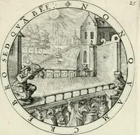 An illustration from Nucleus emblematum selectissimorum : quae Itali vulgo impresas vocant : priuata industria, studio singulari, vndiq[ue] conquisitus, non paucis venustis inuentionibus auctus, additis carminib[us] illustratus (1611)