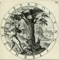 An illustration from Nucleus emblematum selectissimorum : quae Itali vulgo impresas vocant : priuata industria, studio singulari, vndiq[ue] conquisitus, non paucis venustis inuentionibus auctus, additis carminib[us] illustratus (1611)