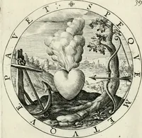 An illustration from Nucleus emblematum selectissimorum : quae Itali vulgo impresas vocant : priuata industria, studio singulari, vndiq[ue] conquisitus, non paucis venustis inuentionibus auctus, additis carminib[us] illustratus (1611)