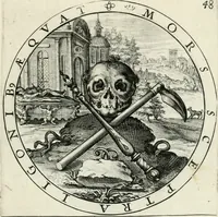 Picture 55 of 109 from Nucleus emblematum selectissimorum : quae Itali vulgo impresas vocant : priuata industria, studio singulari, vndiq[ue] conquisitus, non paucis venustis inuentionibus auctus, additis carminib[us] illustratus (1611), leaf 148