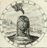 Picture 60 of 109 from Nucleus emblematum selectissimorum : quae Itali vulgo impresas vocant : priuata industria, studio singulari, vndiq[ue] conquisitus, non paucis venustis inuentionibus auctus, additis carminib[us] illustratus (1611), leaf 156