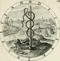 An illustration from Nucleus emblematum selectissimorum : quae Itali vulgo impresas vocant : priuata industria, studio singulari, vndiq[ue] conquisitus, non paucis venustis inuentionibus auctus, additis carminib[us] illustratus (1611)