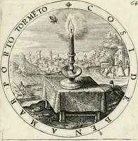 An illustration from Nucleus emblematum selectissimorum : quae Itali vulgo impresas vocant : priuata industria, studio singulari, vndiq[ue] conquisitus, non paucis venustis inuentionibus auctus, additis carminib[us] illustratus (1611)