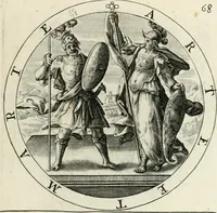 An illustration from Nucleus emblematum selectissimorum : quae Itali vulgo impresas vocant : priuata industria, studio singulari, vndiq[ue] conquisitus, non paucis venustis inuentionibus auctus, additis carminib[us] illustratus (1611)