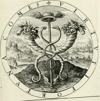 Picture 85 of 109 from Nucleus emblematum selectissimorum : quae Itali vulgo impresas vocant : priuata industria, studio singulari, vndiq[ue] conquisitus, non paucis venustis inuentionibus auctus, additis carminib[us] illustratus (1611), leaf 204