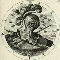 An illustration from Nucleus emblematum selectissimorum : quae Itali vulgo impresas vocant : priuata industria, studio singulari, vndiq[ue] conquisitus, non paucis venustis inuentionibus auctus, additis carminib[us] illustratus (1611)
