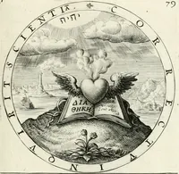 Picture 88 of 109 from Nucleus emblematum selectissimorum : quae Itali vulgo impresas vocant : priuata industria, studio singulari, vndiq[ue] conquisitus, non paucis venustis inuentionibus auctus, additis carminib[us] illustratus (1611), leaf 210