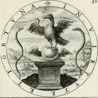 An illustration from Nucleus emblematum selectissimorum : quae Itali vulgo impresas vocant : priuata industria, studio singulari, vndiq[ue] conquisitus, non paucis venustis inuentionibus auctus, additis carminib[us] illustratus (1611)