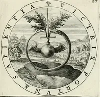 An illustration from Nucleus emblematum selectissimorum : quae Itali vulgo impresas vocant : priuata industria, studio singulari, vndiq[ue] conquisitus, non paucis venustis inuentionibus auctus, additis carminib[us] illustratus (1611)