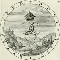 Picture 108 of 109 from Nucleus emblematum selectissimorum : quae Itali vulgo impresas vocant : priuata industria, studio singulari, vndiq[ue] conquisitus, non paucis venustis inuentionibus auctus, additis carminib[us] illustratus (1611), leaf 250