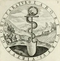 Picture 11 of 109 from Nucleus emblematum selectissimorum : quae Itali vulgo impresas vocant : priuata industria, studio singulari, vndiq[ue] conquisitus, non paucis venustis inuentionibus auctus, additis carminib[us] illustratus (1611), leaf 62