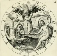 An illustration from Nucleus emblematum selectissimorum : quae Itali vulgo impresas vocant : priuata industria, studio singulari, vndiq[ue] conquisitus, non paucis venustis inuentionibus auctus, additis carminib[us] illustratus (1611)