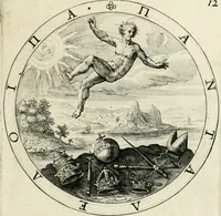 Picture 18 of 109 from Nucleus emblematum selectissimorum : quae Itali vulgo impresas vocant : priuata industria, studio singulari, vndiq[ue] conquisitus, non paucis venustis inuentionibus auctus, additis carminib[us] illustratus (1611), leaf 76
