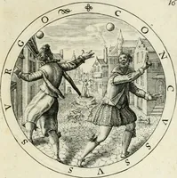 Picture 22 of 109 from Nucleus emblematum selectissimorum : quae Itali vulgo impresas vocant : priuata industria, studio singulari, vndiq[ue] conquisitus, non paucis venustis inuentionibus auctus, additis carminib[us] illustratus (1611), leaf 84