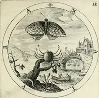 An illustration from Nucleus emblematum selectissimorum : quae Itali vulgo impresas vocant : priuata industria, studio singulari, vndiq[ue] conquisitus, non paucis venustis inuentionibus auctus, additis carminib[us] illustratus (1611)