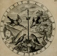 An illustration from Nucleus emblematum selectissimorum : quae Itali vulgo impresas vocant priuata industria studio singulari, vndiq[e] conquisitus, non paucis venustis inuentionibus auctus, additis carminib[us] illustratus (1611)