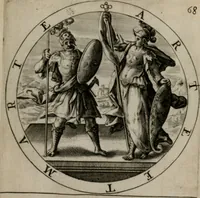 An illustration from Nucleus emblematum selectissimorum : quae Itali vulgo impresas vocant priuata industria studio singulari, vndiq[e] conquisitus, non paucis venustis inuentionibus auctus, additis carminib[us] illustratus (1611)