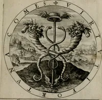 Picture 79 of 103 from Nucleus emblematum selectissimorum : quae Itali vulgo impresas vocant priuata industria studio singulari, vndiq[e] conquisitus, non paucis venustis inuentionibus auctus, additis carminib[us] illustratus (1611), leaf 164