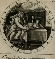 Picture 85 of 103 from Nucleus emblematum selectissimorum : quae Itali vulgo impresas vocant priuata industria studio singulari, vndiq[e] conquisitus, non paucis venustis inuentionibus auctus, additis carminib[us] illustratus (1611), leaf 176