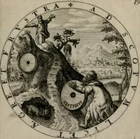 An illustration from Nucleus emblematum selectissimorum : quae Itali vulgo impresas vocant priuata industria studio singulari, vndiq[e] conquisitus, non paucis venustis inuentionibus auctus, additis carminib[us] illustratus (1611)
