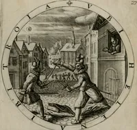 Picture 30 of 103 from Nucleus emblematum selectissimorum : quae Itali vulgo impresas vocant priuata industria studio singulari, vndiq[e] conquisitus, non paucis venustis inuentionibus auctus, additis carminib[us] illustratus (1611), leaf 66