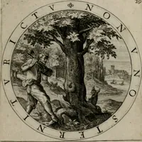 An illustration from Nucleus emblematum selectissimorum : quae Itali vulgo impresas vocant priuata industria studio singulari, vndiq[e] conquisitus, non paucis venustis inuentionibus auctus, additis carminib[us] illustratus (1611)