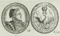 An illustration from Numismata. A discourse of medals, antient and modern. Together with some account of heads and effigies of illustrious, and famous persons, in sculps and tailledouce, of whom we have no medals extant; and of the use to be derived from them. To which is added a digression concerning physiognomy (1697)