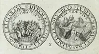 An illustration from Numismata. A discourse of medals, antient and modern. Together with some account of heads and effigies of illustrious, and famous persons, in sculps and tailledouce, of whom we have no medals extant; and of the use to be derived from them. To which is added a digression concerning physiognomy (1697)