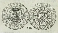 An illustration from Numismata. A discourse of medals, antient and modern. Together with some account of heads and effigies of illustrious, and famous persons, in sculps and tailledouce, of whom we have no medals extant; and of the use to be derived from them. To which is added a digression concerning physiognomy (1697)