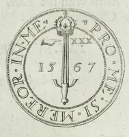 An illustration from Numismata. A discourse of medals, antient and modern. Together with some account of heads and effigies of illustrious, and famous persons, in sculps and tailledouce, of whom we have no medals extant; and of the use to be derived from them. To which is added a digression concerning physiognomy (1697)