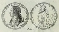 An illustration from Numismata. A discourse of medals, antient and modern. Together with some account of heads and effigies of illustrious, and famous persons, in sculps and tailledouce, of whom we have no medals extant; and of the use to be derived from them. To which is added a digression concerning physiognomy (1697)