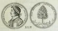 An illustration from Numismata. A discourse of medals, antient and modern. Together with some account of heads and effigies of illustrious, and famous persons, in sculps and tailledouce, of whom we have no medals extant; and of the use to be derived from them. To which is added a digression concerning physiognomy (1697)