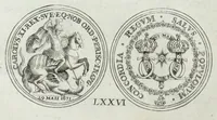 Picture 54 of 71 from Numismata. A discourse of medals, antient and modern. Together with some account of heads and effigies of illustrious, and famous persons, in sculps and tailledouce, of whom we have no medals extant; and of the use to be derived from them. To which is added a digression concerning physiognomy (1697), leaf 154