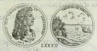 An illustration from Numismata. A discourse of medals, antient and modern. Together with some account of heads and effigies of illustrious, and famous persons, in sculps and tailledouce, of whom we have no medals extant; and of the use to be derived from them. To which is added a digression concerning physiognomy (1697)