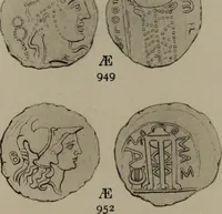 An illustration from Numismata graeca; Greek coin-types, classified for immediate identification (1910)
