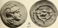 An illustration from Numismata graeca; Greek coin-types, classified for immediate identification (1910)
