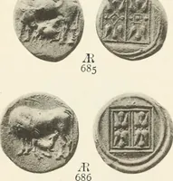An illustration from Numismata graeca; Greek coin-types, classified for immediate identification (1910)