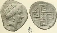 An illustration from Numismata graeca; Greek coin-types, classified for immediate identification (1910)