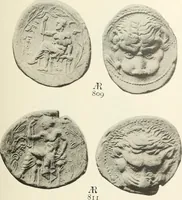 An illustration from Numismata graeca; Greek coin-types, classified for immediate identification (1910)